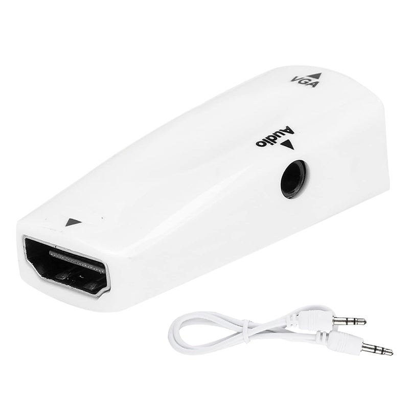 White 1080p to VGA Converter Adapter for DVD Player Camera Stable Energy Management - Image 5